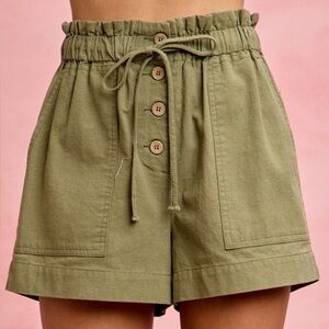 Olive Green Women's Shorts